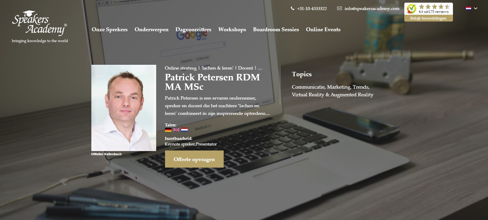 Inspirerend spreker Patrick Petersen